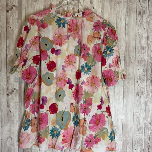 Entro Penny Floral Tie-Neck Blouse XL - Picture 8 of 10